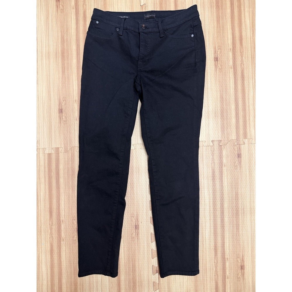Talbots Slim Ankle Jeans Womens Size 6 Cotton Blend Black